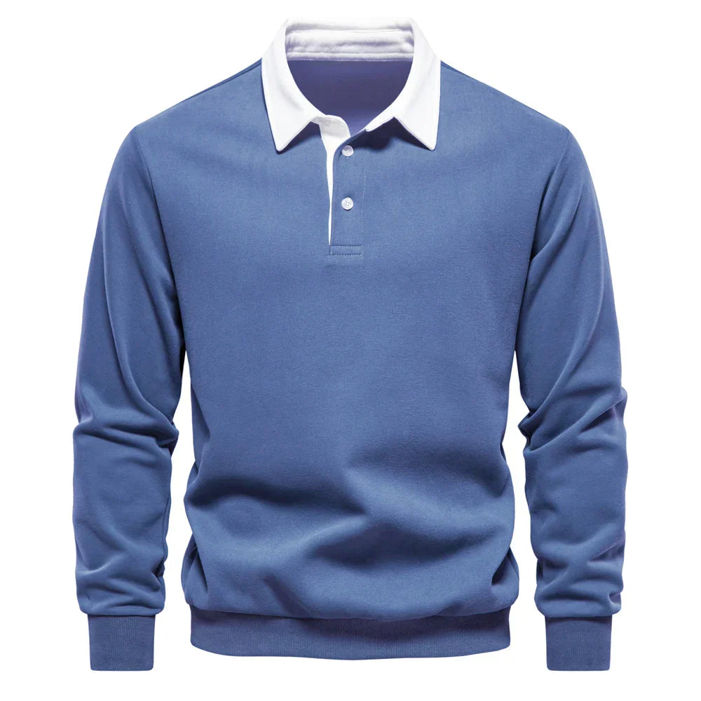 MANSSINO™ | Men's Cotton Polo Sweatshirt