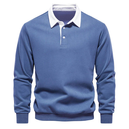 MANSSINO™ | Men's Cotton Polo Sweatshirt