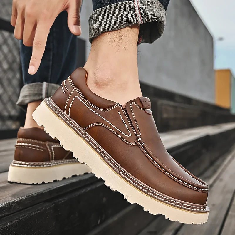 MANSSINO™ | Men's Cowhide Platform Slip-On