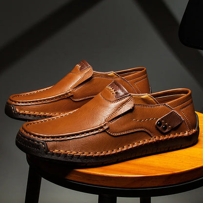 MANSSINO™ | Men's Polished Leather Slip-On Loafer