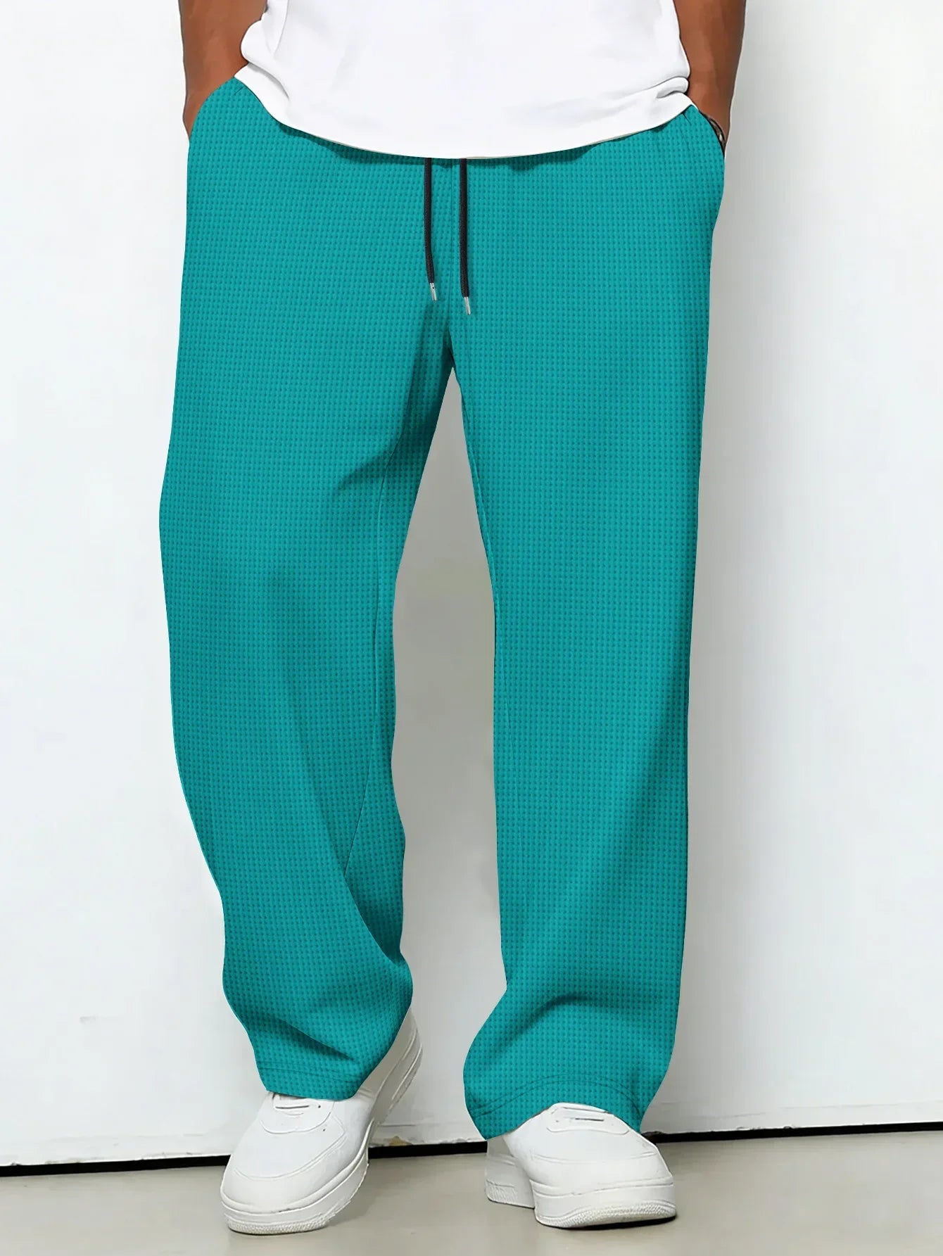 MANSSINO™ | Men's Waffle-Knit Wide-Leg Drawstring Trousers