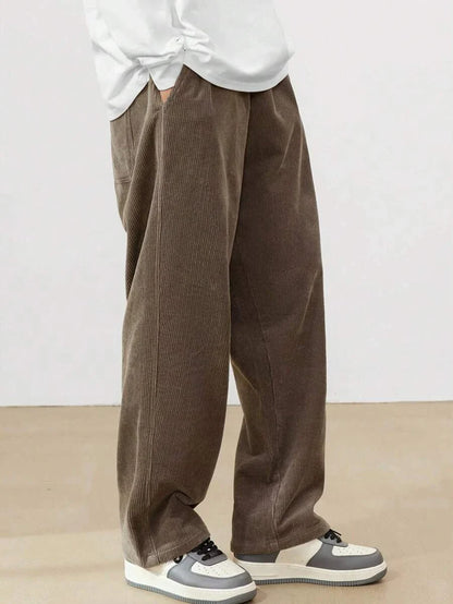 MONVIEL™ | Men's Wide-Leg Corduroy Drawstring Trousers