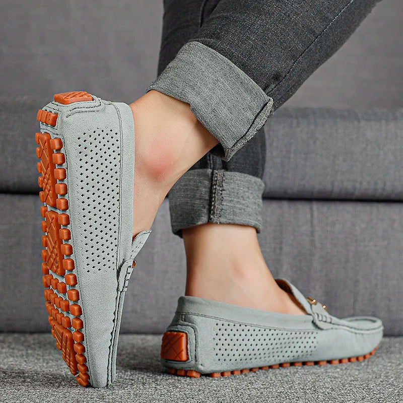 MONVIEL™ | Perforated Leather Slip-On Loafers