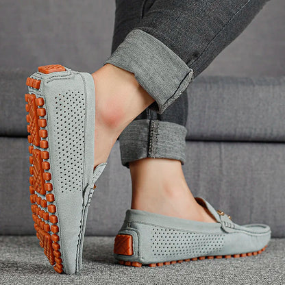 MONVIEL™ | Perforated Leather Slip-On Loafers