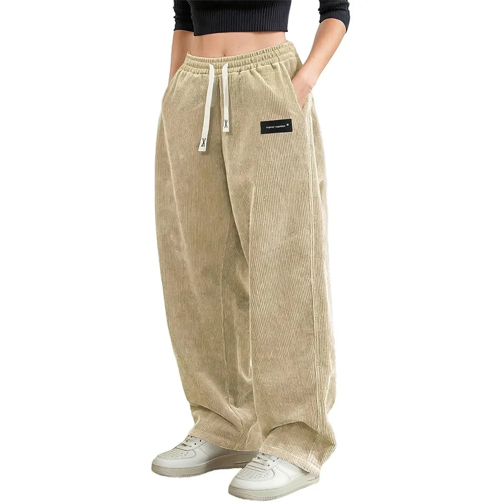 MONVIEL | Unisex Wide-Leg Corduroy Trousers