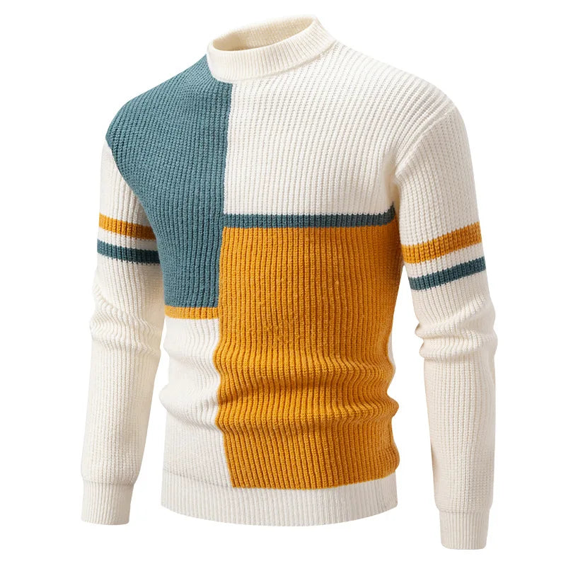 MANSSINO™ | Color-Block Knit Pullover