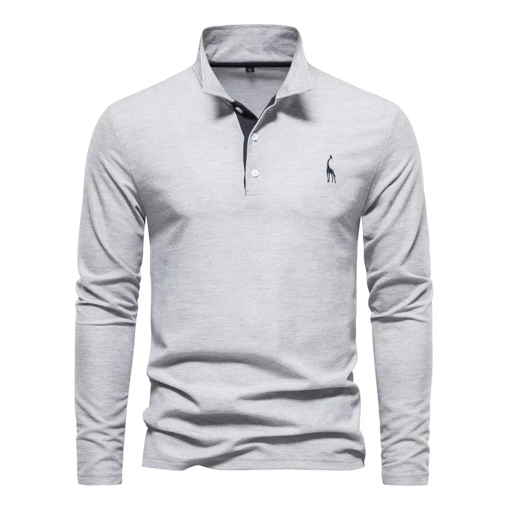 MANSSINO™ | Men's Embroidered Polo Collar Pullover