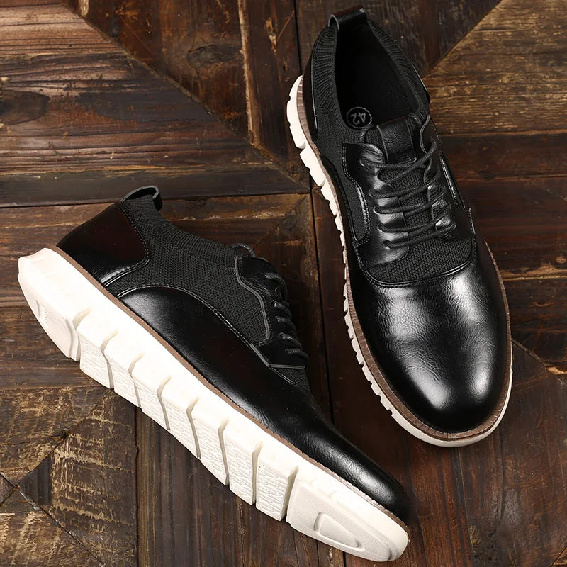 MANSSINO™ | Men's Hybrid Knit-Panel Derby Shoe