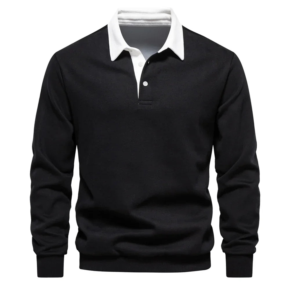 MANSSINO™ | Men's Cotton Polo Sweatshirt