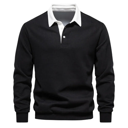 MANSSINO™ | Men's Cotton Polo Sweatshirt