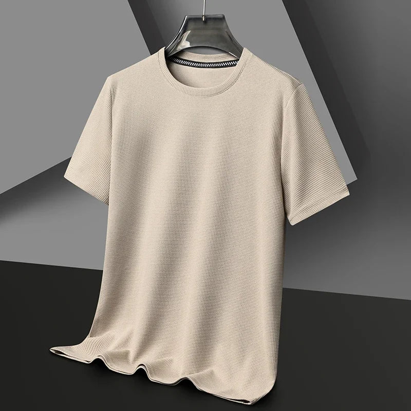 MONVIEL™ | Men's Waffle-Knit Crew Neck T-Shirt