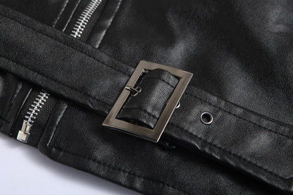 MONVIEL | Mens Leather Biker Jacket