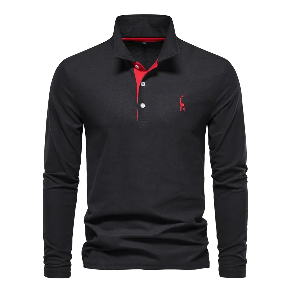 MANSSINO™ | Men's Embroidered Polo Collar Pullover