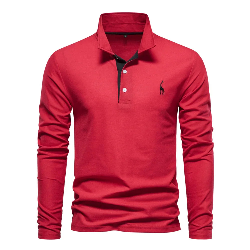 MANSSINO™ | Men's Embroidered Polo Collar Pullover