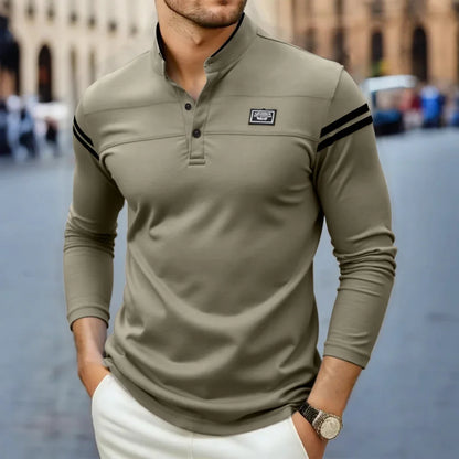 MONVIEL™ | Modern Long Sleeve Henley Top
