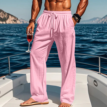 MONVIEL | Breathable linen summer trousers