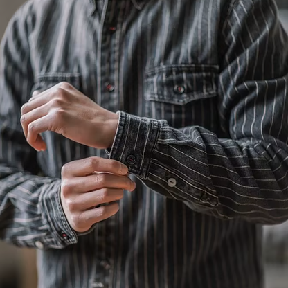 MONVIEL | Long-Sleeve Striped Shirt