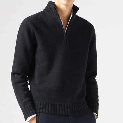 MONVIEL™ | Wool Half-Zip Turtleneck