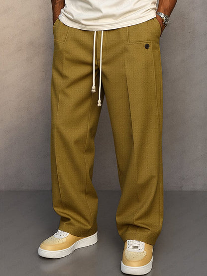 MANSSINO™ | Men's Wide-Leg Cotton Drawstring Trousers