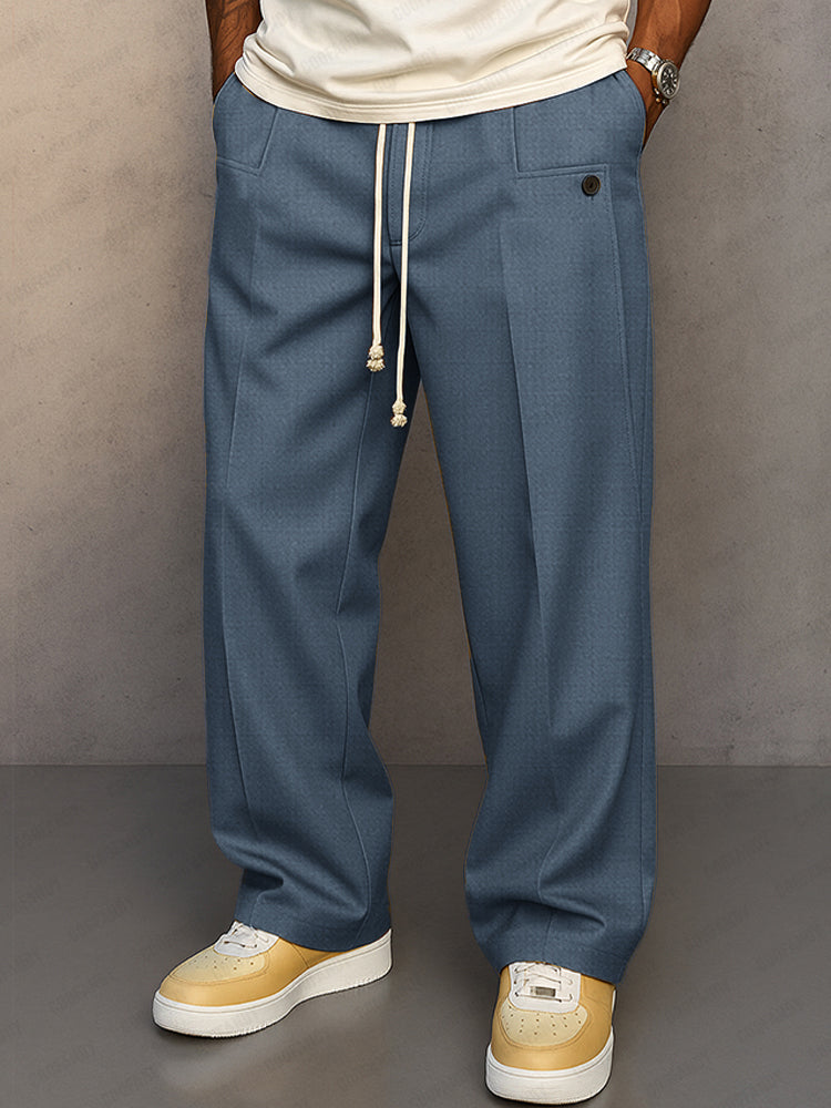 MONVIEL | Mens Smart Tie-Waist Trousers
