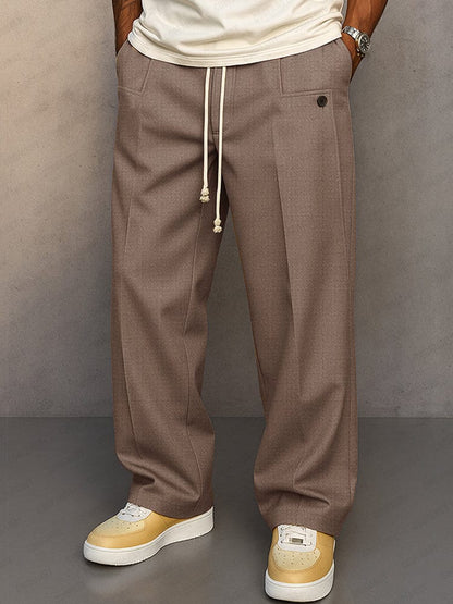 MANSSINO™ | Men's Wide-Leg Cotton Drawstring Trousers
