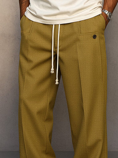 MANSSINO™ | Men's Wide-Leg Cotton Drawstring Trousers