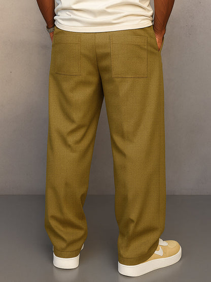 MONVIEL | Mens Smart Tie-Waist Trousers
