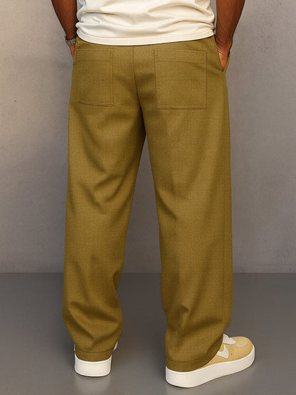MANSSINO™ | Men's Wide-Leg Cotton Drawstring Trousers
