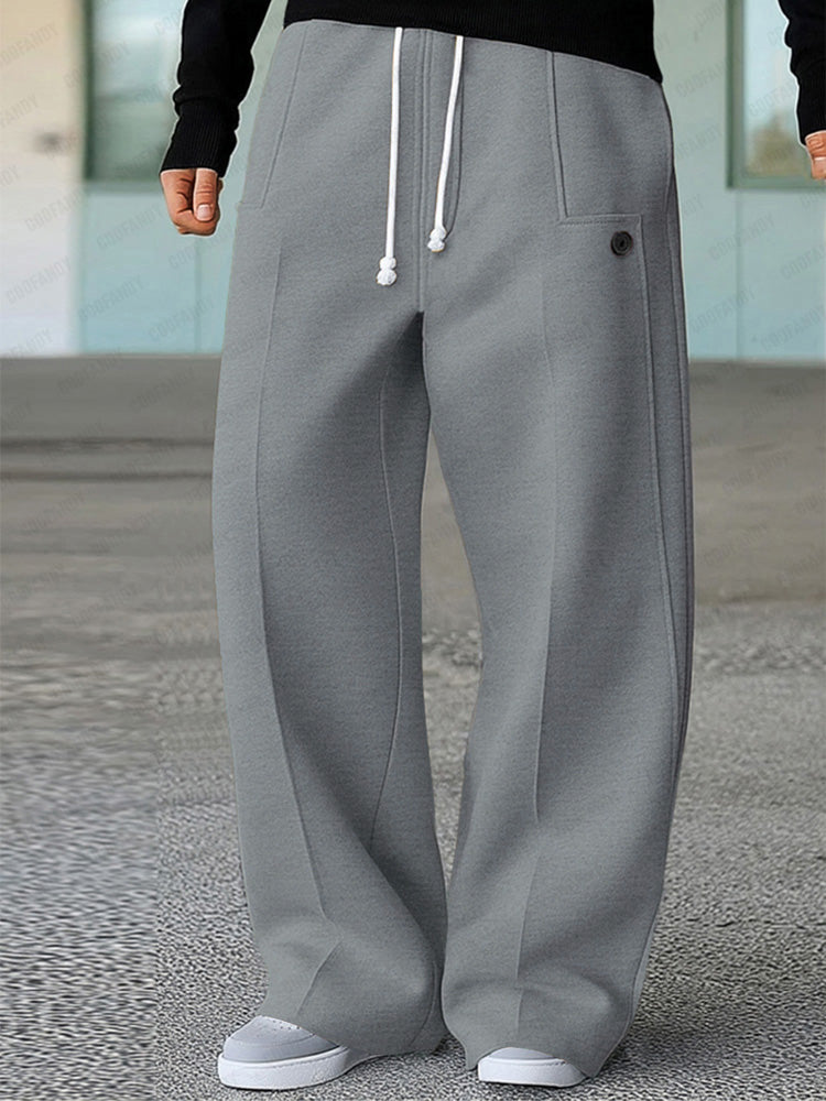 MANSSINO™ | Men's Structured Wide-Leg Drawstring Trousers
