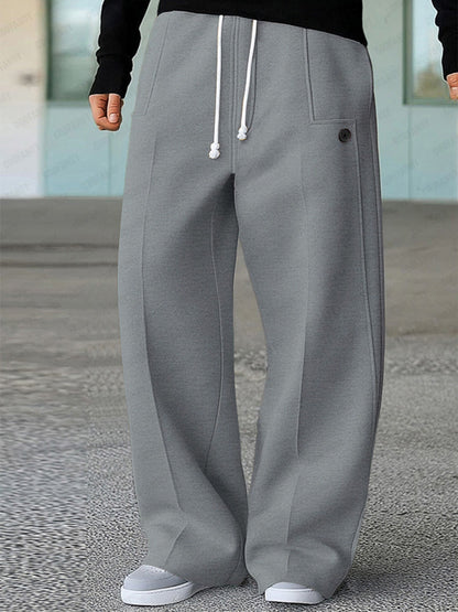 MANSSINO™ | Men's Structured Wide-Leg Drawstring Trousers