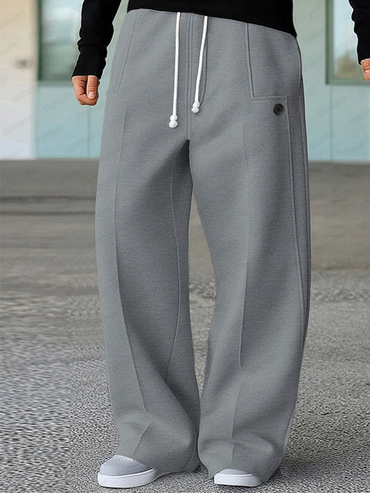 MANSSINO™ | Men's Structured Wide-Leg Drawstring Trousers