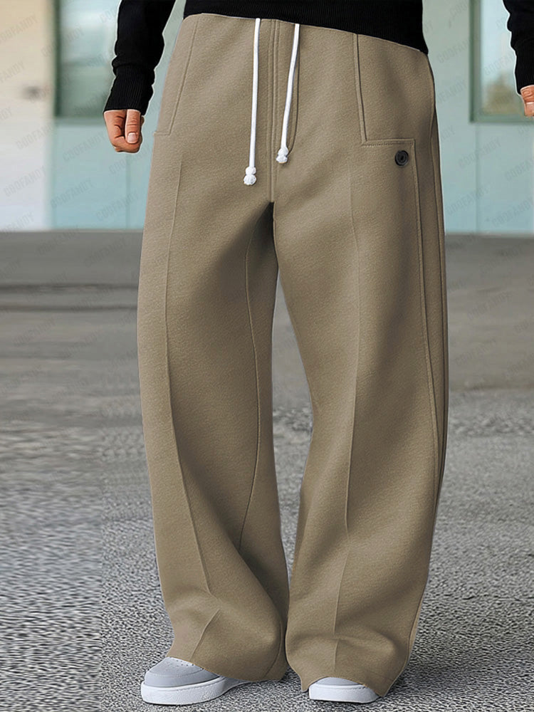 MANSSINO™ | Men's Structured Wide-Leg Drawstring Trousers