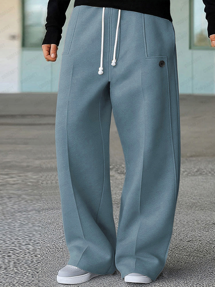 MANSSINO™ | Men's Structured Wide-Leg Drawstring Trousers