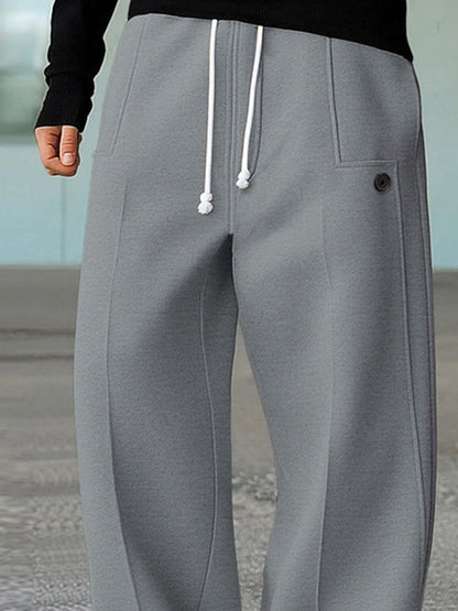 MANSSINO™ | Men's Structured Wide-Leg Drawstring Trousers