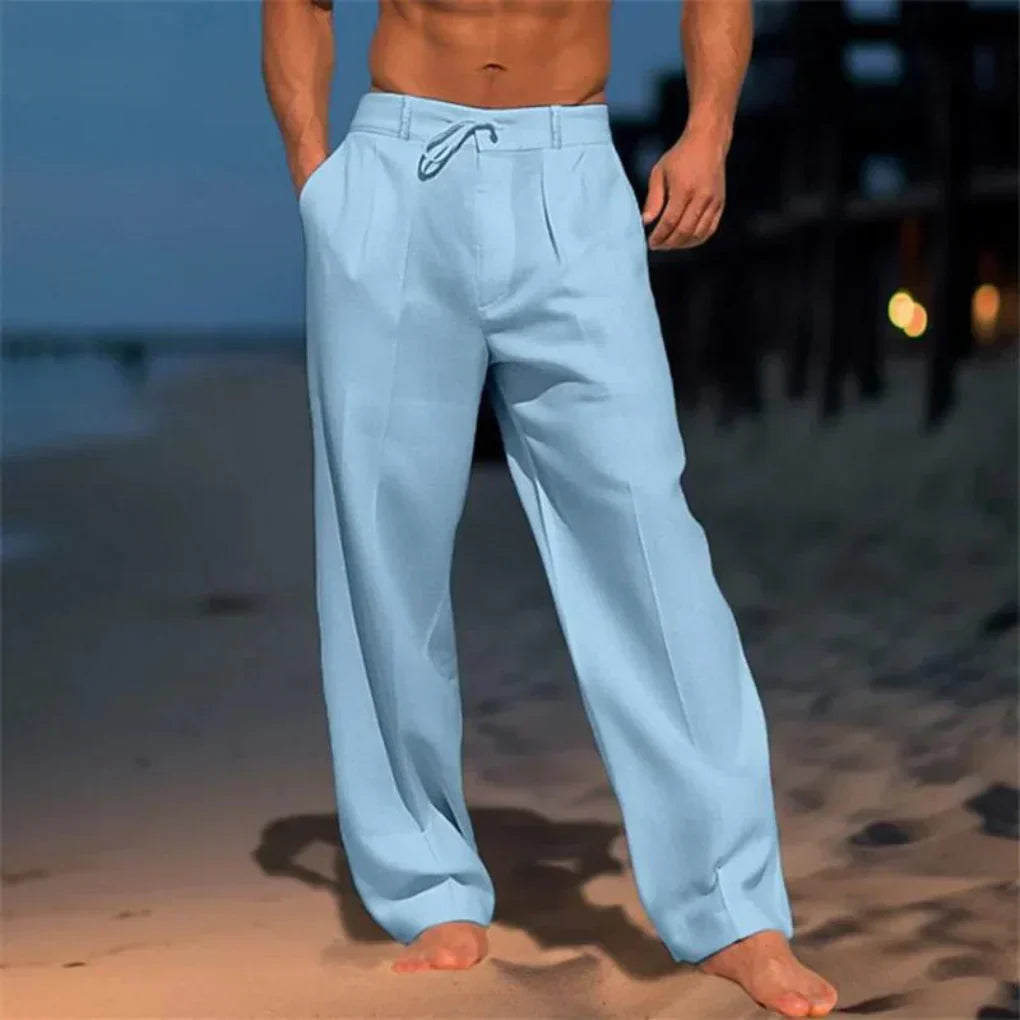 LAURENT MONACO | PANTALONS CLASSIQUES EN LIN POUR HOMMES