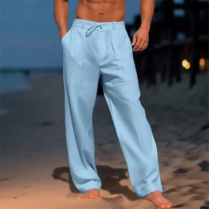 LAURENT MONACO | PANTALONS CLASSIQUES EN LIN POUR HOMMES