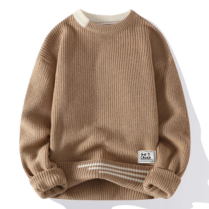 MANSSINO™ | Color-Block Crew Neck Pullover