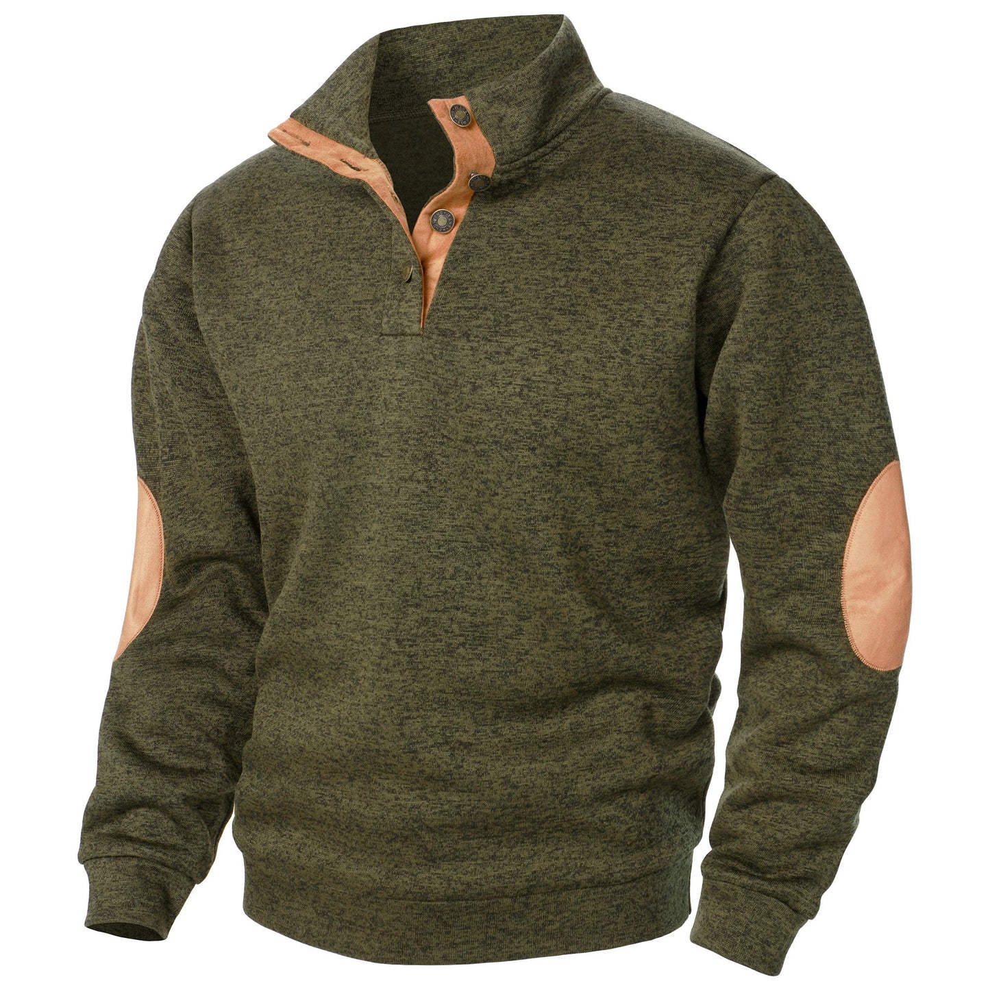 Maël™ | Pull homme col montant boutonné