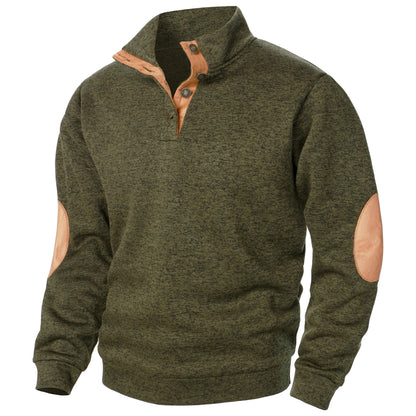 Maël™ | Pull homme col montant boutonné