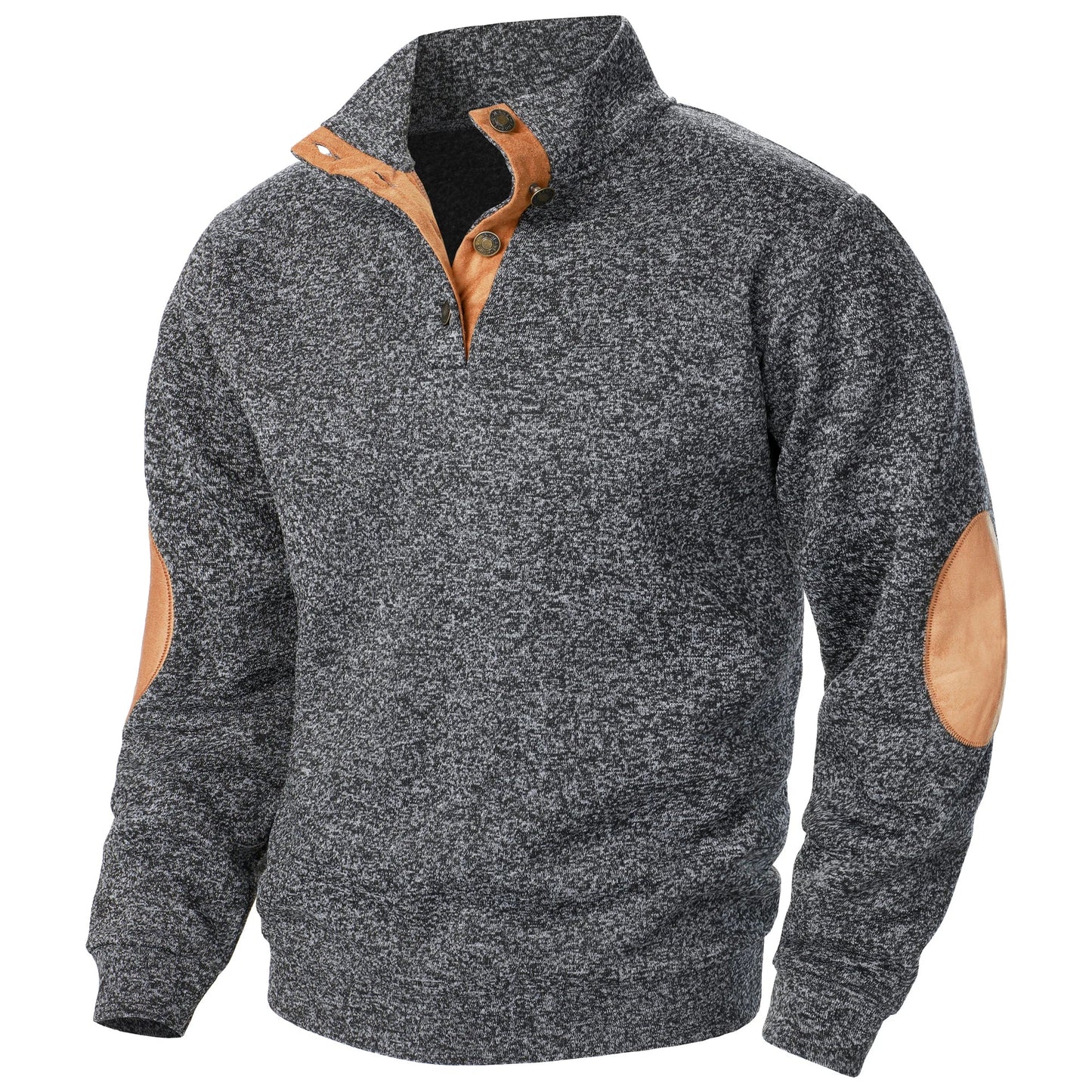 Maël™ | Pull homme col montant boutonné
