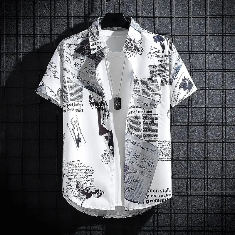 MONVIEL™ | Men's Printed Short-Sleeve Shirt