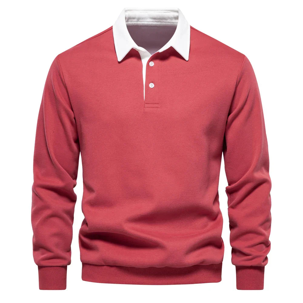 MANSSINO™ | Men's Cotton Polo Sweatshirt