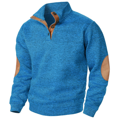 Maël™ | Pull homme col montant boutonné