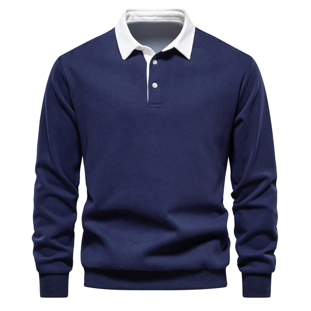 MANSSINO™ | Men's Cotton Polo Sweatshirt