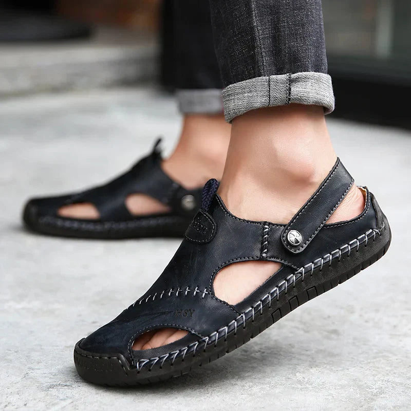 MANSSINO™ | Men's Hand-Stitched Closed-Toe Summer Sandal