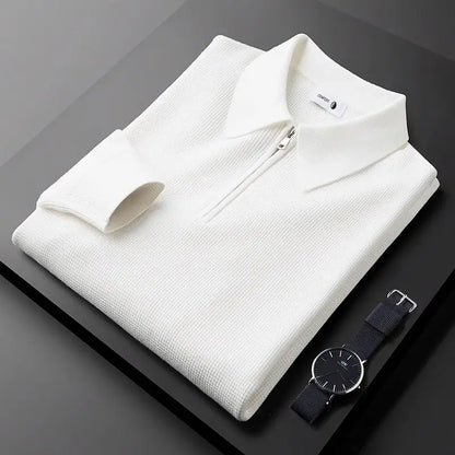 MANSSINO™ | Men's Waffle Knit Full-Zip Sweater