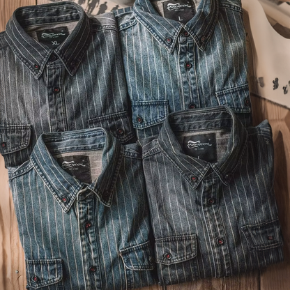 MONVIEL | Long-Sleeve Striped Shirt