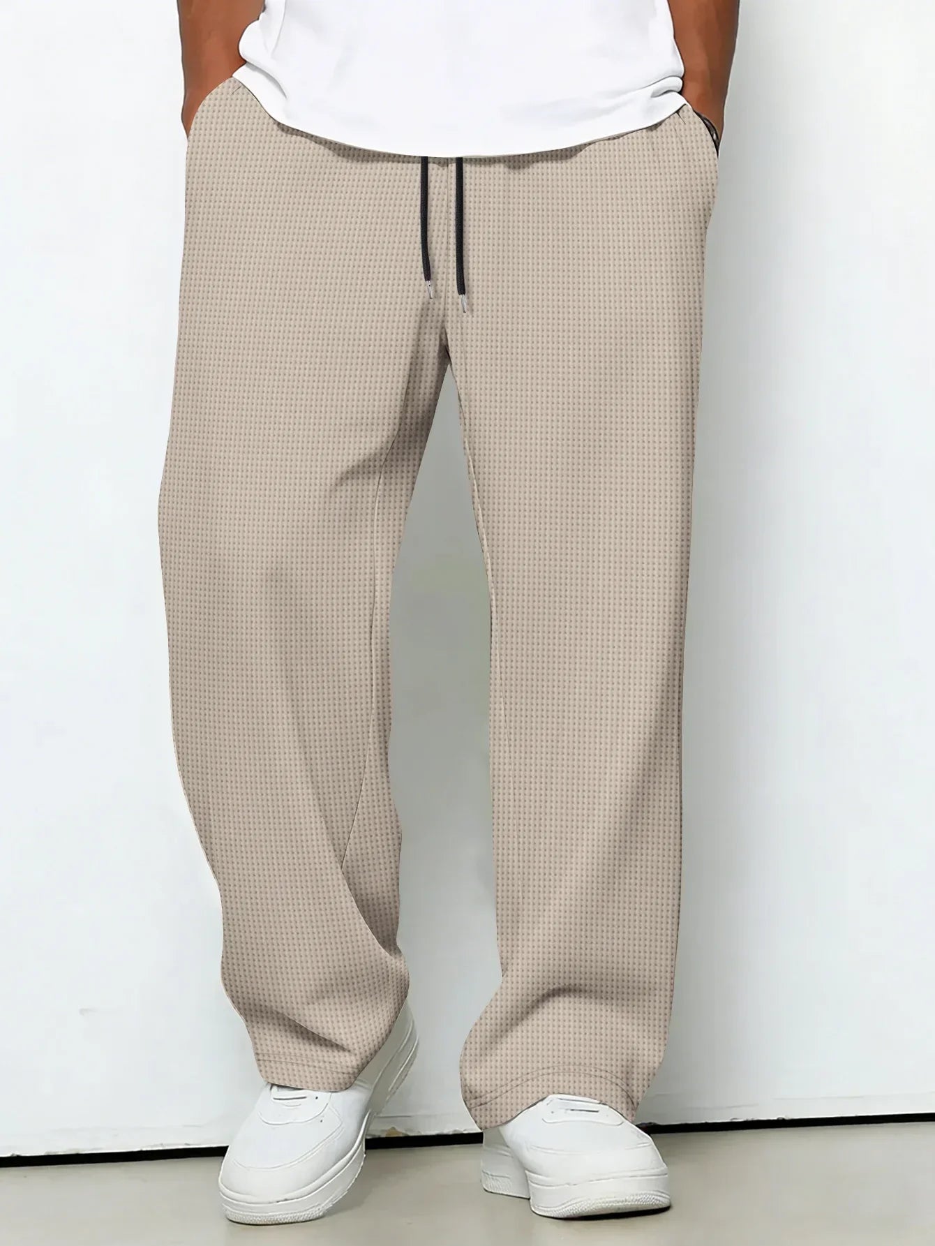 MANSSINO™ | Men's Waffle-Knit Wide-Leg Drawstring Trousers