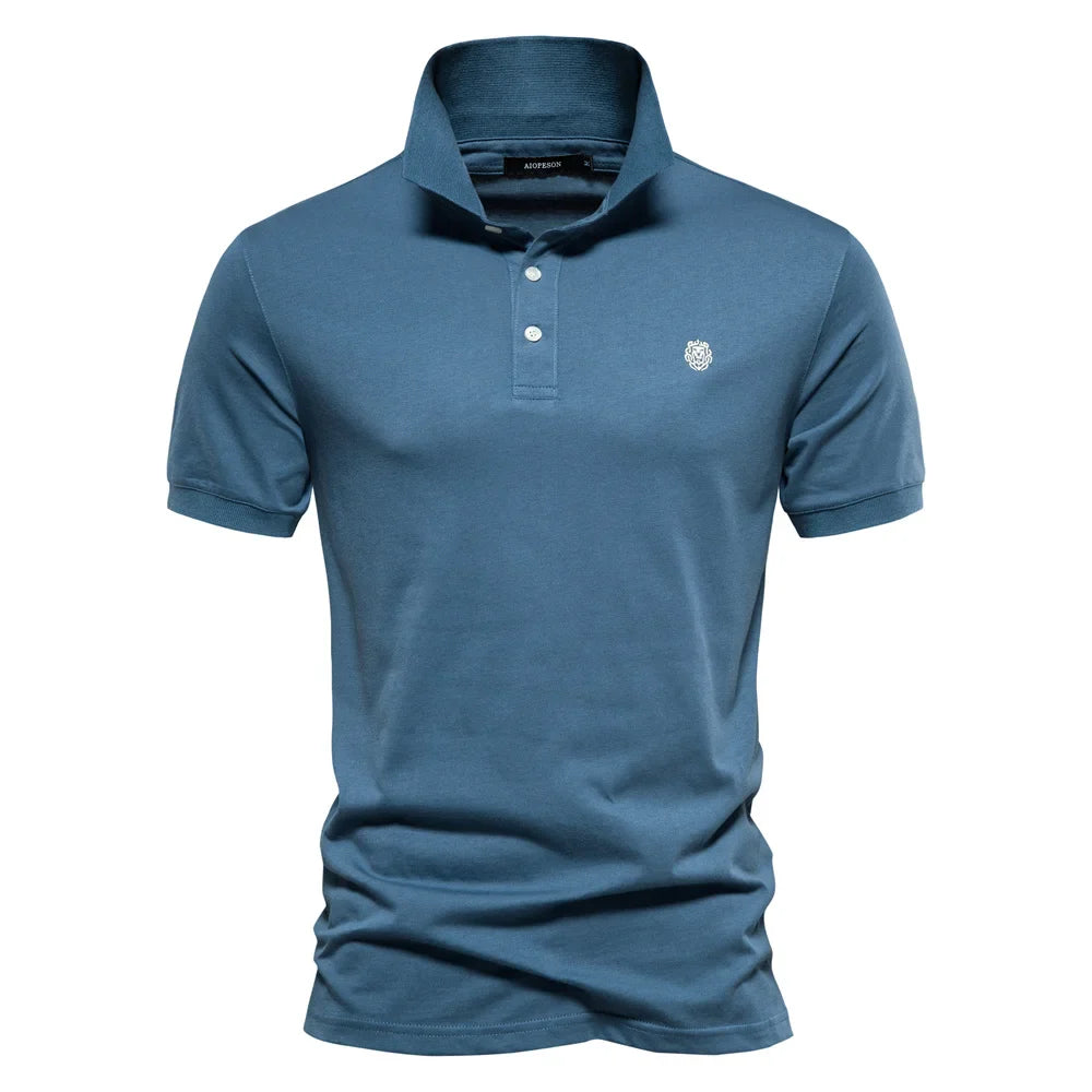MONVIEL™ | Men's Embroidered Cotton Polo