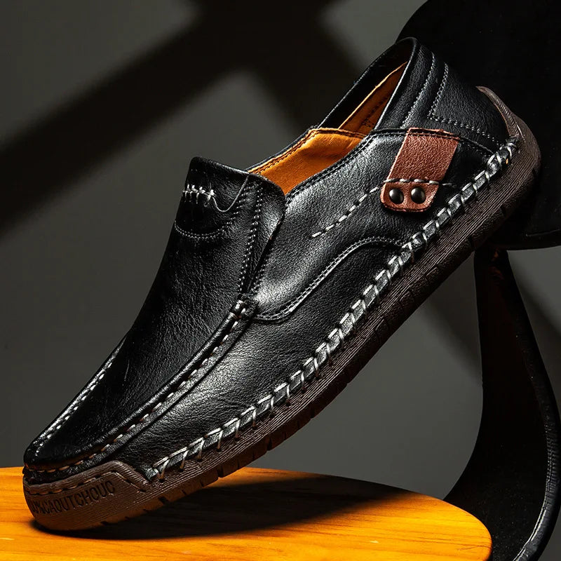MANSSINO™ | Men's Polished Leather Slip-On Loafer